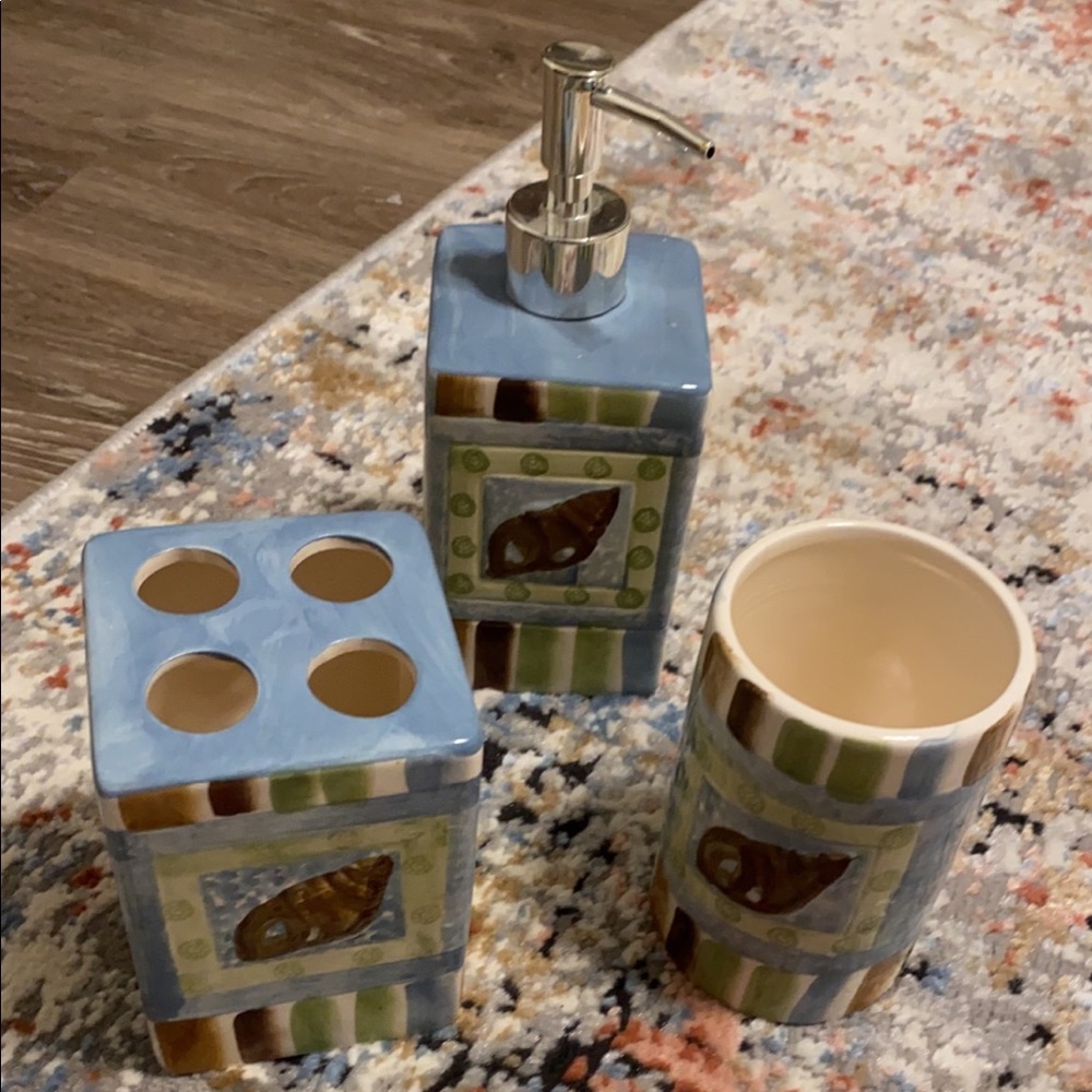 Bathroom accessories.